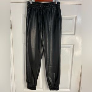 Marc New York Faux leather black joggers Size XS Great condition
